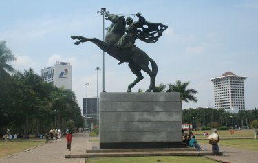 Jakarta - Reiter am Unabh�ngigkeitsplatz